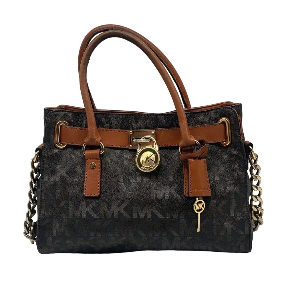 Michael Kors Hamilton Brown Signature East/West Satchel